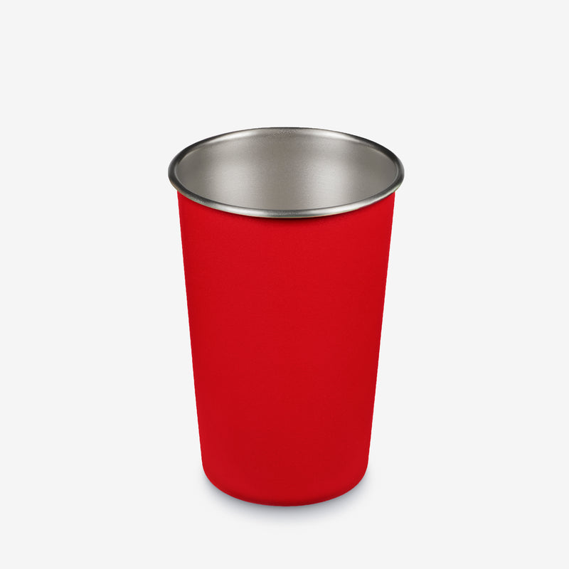 16 oz Steel Pint Cup - Red