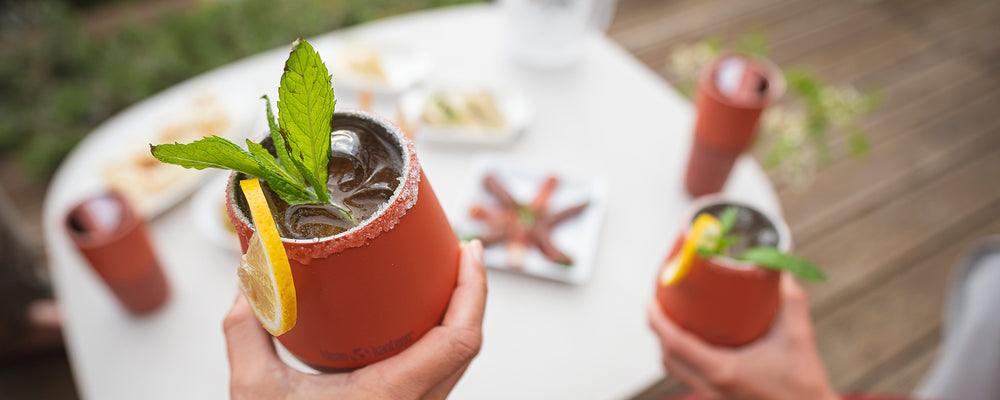 Cocktails in tumblers